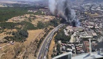 Gaziemir Beyazevler'de orman yangını