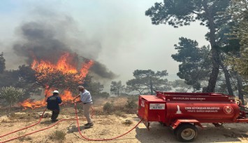 Karaburun’da yangın alarmı