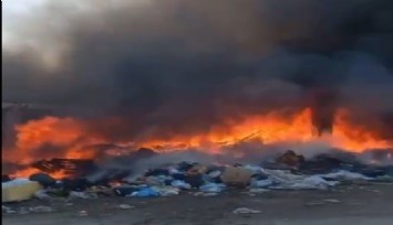 Karşıyaka Belediyesi katı atık tesisinde yangın