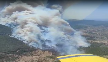 Menderes ve Seferihisar arasında orman yangını