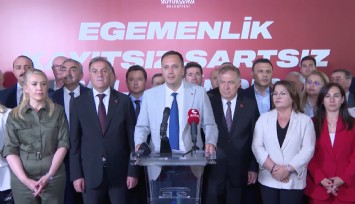 Saraçhane’de CHP’li Başkanların birlik mesajını Bornova Belediye Başkanı Ekşi açıkladı