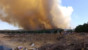 Vali Elban'dan Foça'daki yangına ilişkin açıklama: 'Yangını kontrol altına almak için çalışmalar sürüyor'