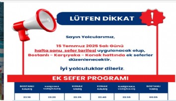 15 Temmuz'da vapurlarda hafta sonu tarifesi uygulanacak: Bostanlı-Karşıyaka-Konak hattında ek seferler konuldu