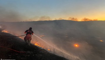 Aliağa yangına müdahale için İzmir İtfaiyesi seferber oldu