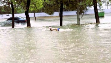 Bulvarda yüzüp sıra dışı bir tepkiye imza attı