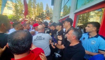 Büyükşehir'de gergin dakikalar: Çevik kuvvet araya girdi