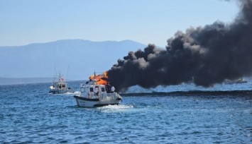 Çeşme Dalyan Marina’da yat yangını
