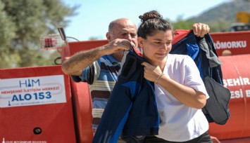 İzmirli baba ve kızı yangınlara karşı omuz omuza mücadele ediyor