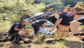 Manisa’da greyder devrildi: 1 ölü