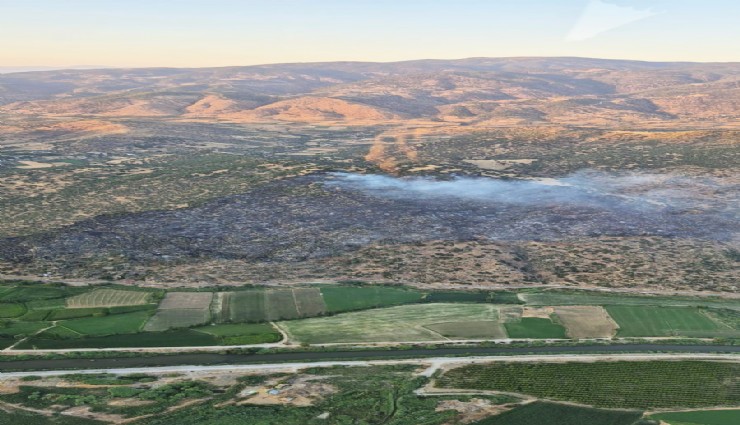 Nazilli’de makilik ve zirai alan yangını kontrol altına alındı