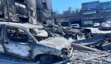 Yangından etkilenen Otokent, enkaz halde yardım bekliyor