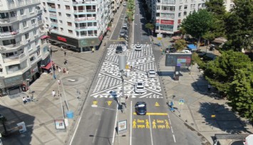 Alsancak Talatpaşa Bulvarı’nda yaya platformu yenilendi