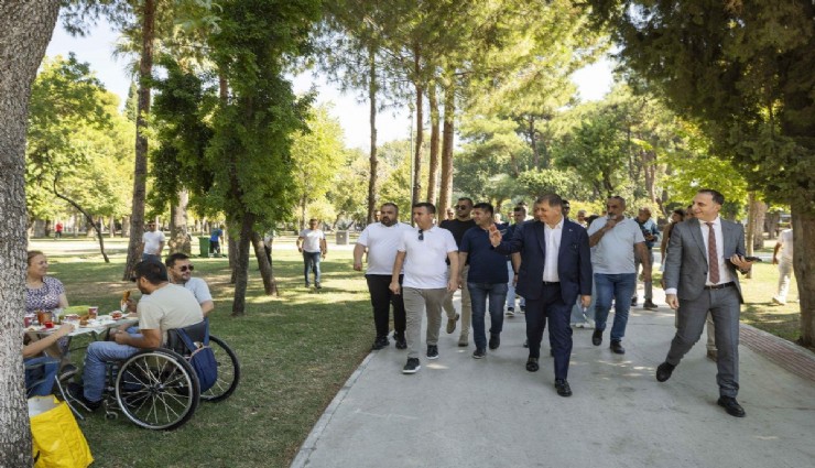 Başkan Tugay’dan Hasanağa’ya ziyaret: Devam eden yatırımlar inceledi