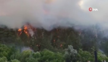 Bolu’daki orman yangını yayılıyor: 7 helikopterle havadan destek