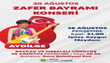 Buca’da 30 Ağustos Aydilge konseriyle kutlanacak