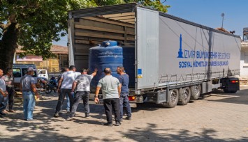 Büyükşehir'den çiftçiye destek: Yangında zarar gören üreticilere su deposu ulaştırılıyor