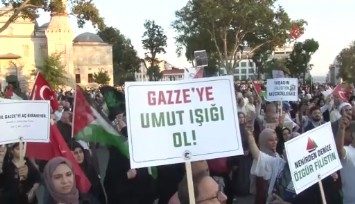 İstanbul’da 'Gazze’ye Umut Işığı Ol' yürüyüşü: Binlerce kişi Ayasofya Camii’ne yürüdü