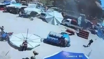 İzmir’de pazar şemsiyesi hamile kadın ve çocuğunun üzerine düştü