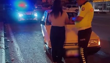 Kayseri'de drift atan kadına ceza yağdı
