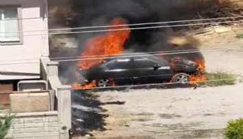 Kütahya’da park halindeki araç yanmaya başladı: Kullanılamaz hale geldi