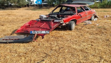 Manisa’da tarlaya uçan otomobilin sürücüsü hayatını kaybetti