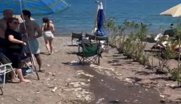 Marmaris'te otelin havuz suyu halk plajına aktı