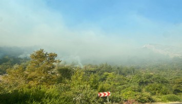 Mersin Anamur'daki orman yangını sürüyor, ekipler havadan ve karadan müdahale ediyor