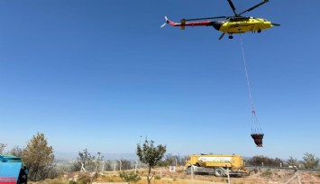 Soma’da orman yangınıyla mücadele devam ediyor