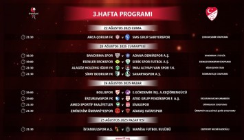 Trendyol 1. Lig'de 3 ve 4. hafta programları açıklandı