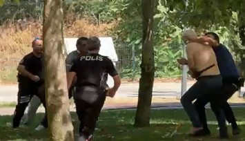 Turgutlu'da kadın esnafı bıçakla tehdit eden şahıs ortalığı birbirine kattı