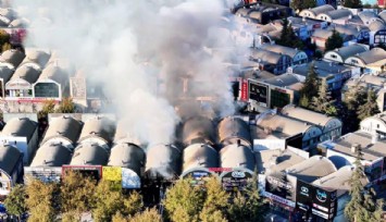 Bağcılar İSTOÇ’ta malzeme dükkanında çıkan yangın 17 iş yerine zarar verdi