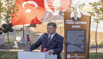 Başkan Tugay, Ferdi Zeyrek’i andı: Ferdi Zeyrek Parkı ve Zübeyde Hanım Anne Evi açıldı