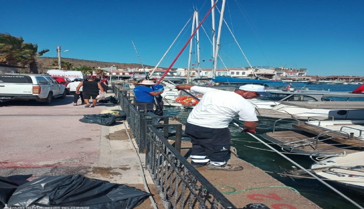 Belediye, çevre dernekleri ve meslek odaları işbirliği:Urla'da kıyı ve deniz temizliği yapıldı