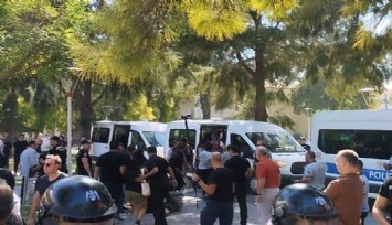 Ege Üniversitesi'nde stant açmak isteyen öğrencilere abluka