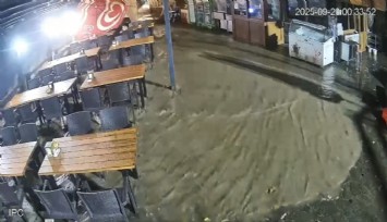 Rize'de sel böyle geldi