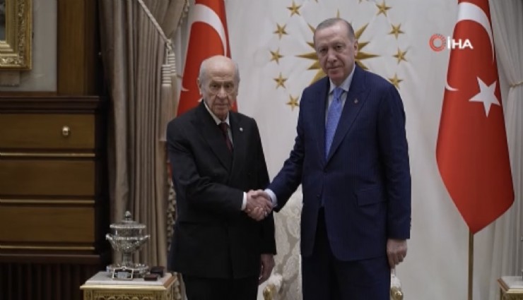 Cumhurbaşkanı Erdoğan, Devlet Bahçeli ile bir araya geldi
