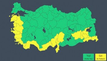 İzmir ve Ege Bölgesi için sarı kodlu uyarı