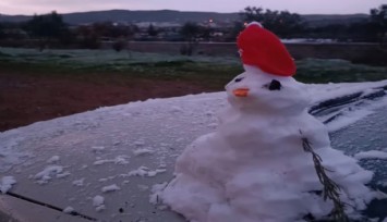 Urla'da kar yağışı etkili oldu