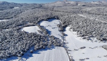 Uşak’ın yüksek kesimleri beyaza büründü: Kartpostallık manzaralar