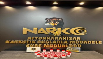 Afyonkarahisar’da narkotik operasyonunda 594 adet hap ele geçirildi