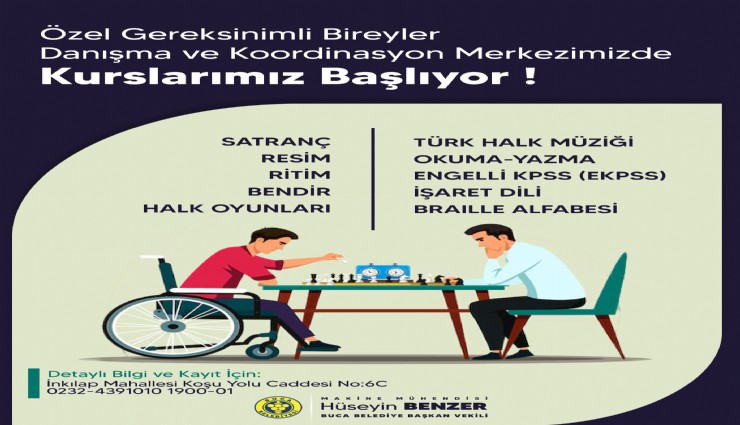 Buca’da engelsiz yaşam için yeni dönem kursları