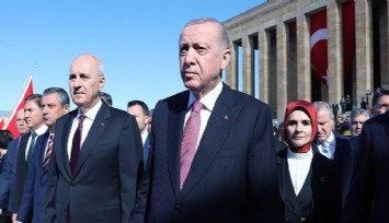 Cumhurbaşkanı Erdoğan başkanlığındaki devlet erkanı Anıtkabir’i ziyaret etti