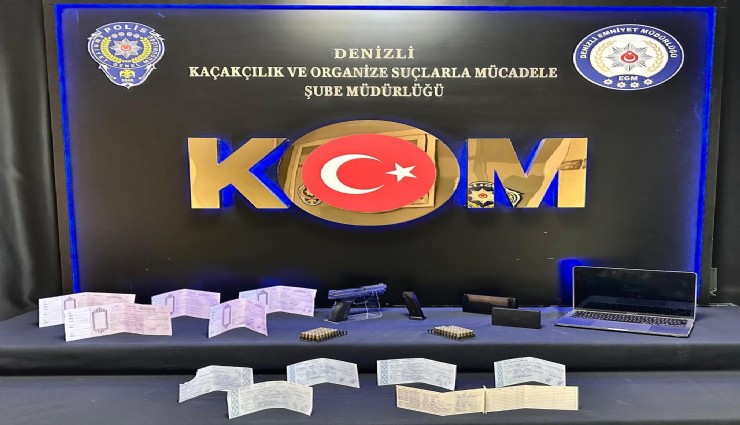 Denizli’de tefecilik operasyonunda 5,8 milyon TL’lik senet ele geçirildi