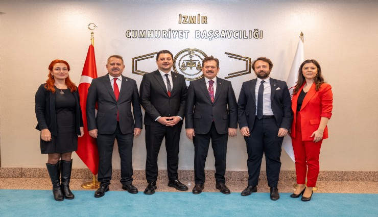 İzmir Barosu Başkanı Sökmen, yönetimiyle Başsavcı Yeldan’ı ziyaret etti