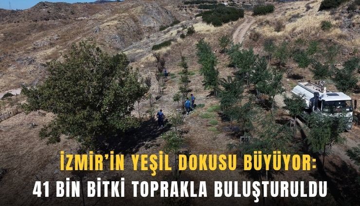 İzmir’in yeşil dokusu büyüyor: 41 bin bitki toprakla buluşturuldu