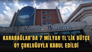 Karabağlar’da 7 milyar TL’lik bütçe oy çokluğuyla kabul edildi