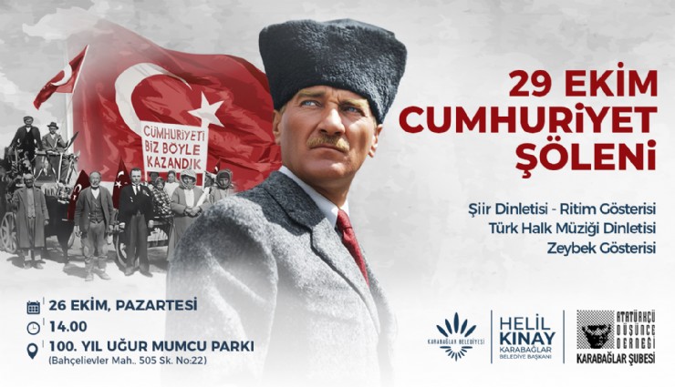 Karabağlar ’da Cumhuriyet’in 103. yılı dört gün boyunca kutlanacak