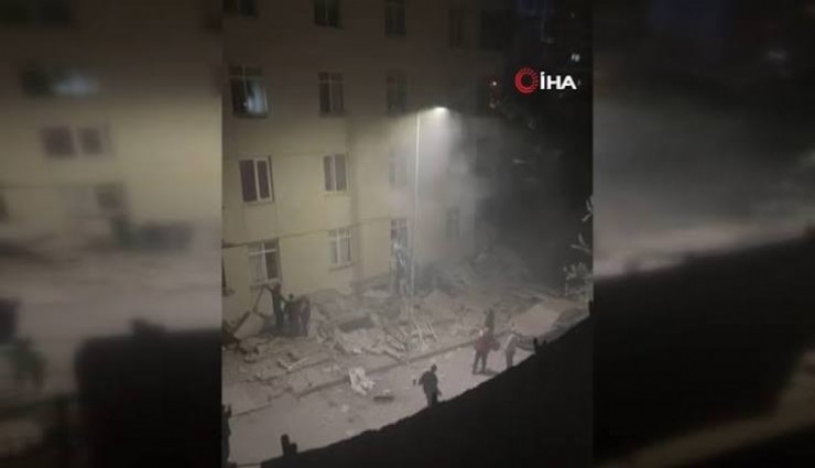 Maltepe’de çöken binanın ilk anları kamerada
