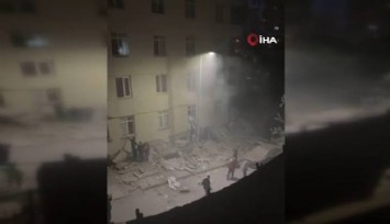 Maltepe’de çöken binanın ilk anları kamerada