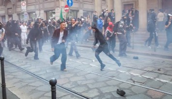 Milano'da protestocular polisle çatıştı